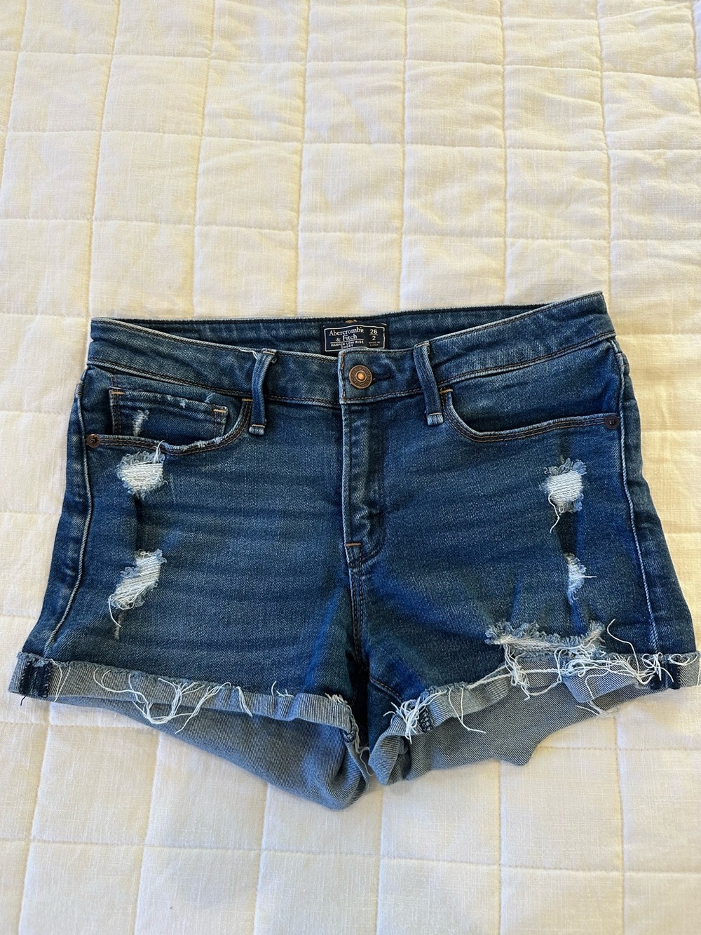 Abercrombie & Fitch Women's Harper Distressed Denim Shorts
